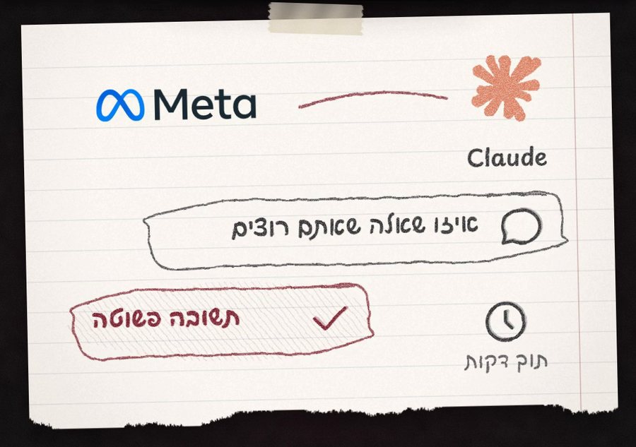 Claude מחובר לחשבון המודעות במטא